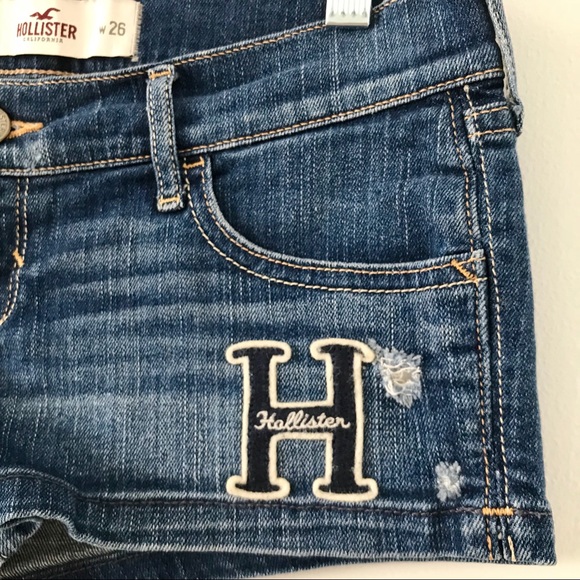 Hollister H patch medium wash jean shorts - Picture 5 of 5